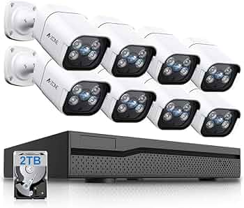 Amazon.co.jp: A-ZONE POE給電防犯カメラキット レコーダー 暗視撮影