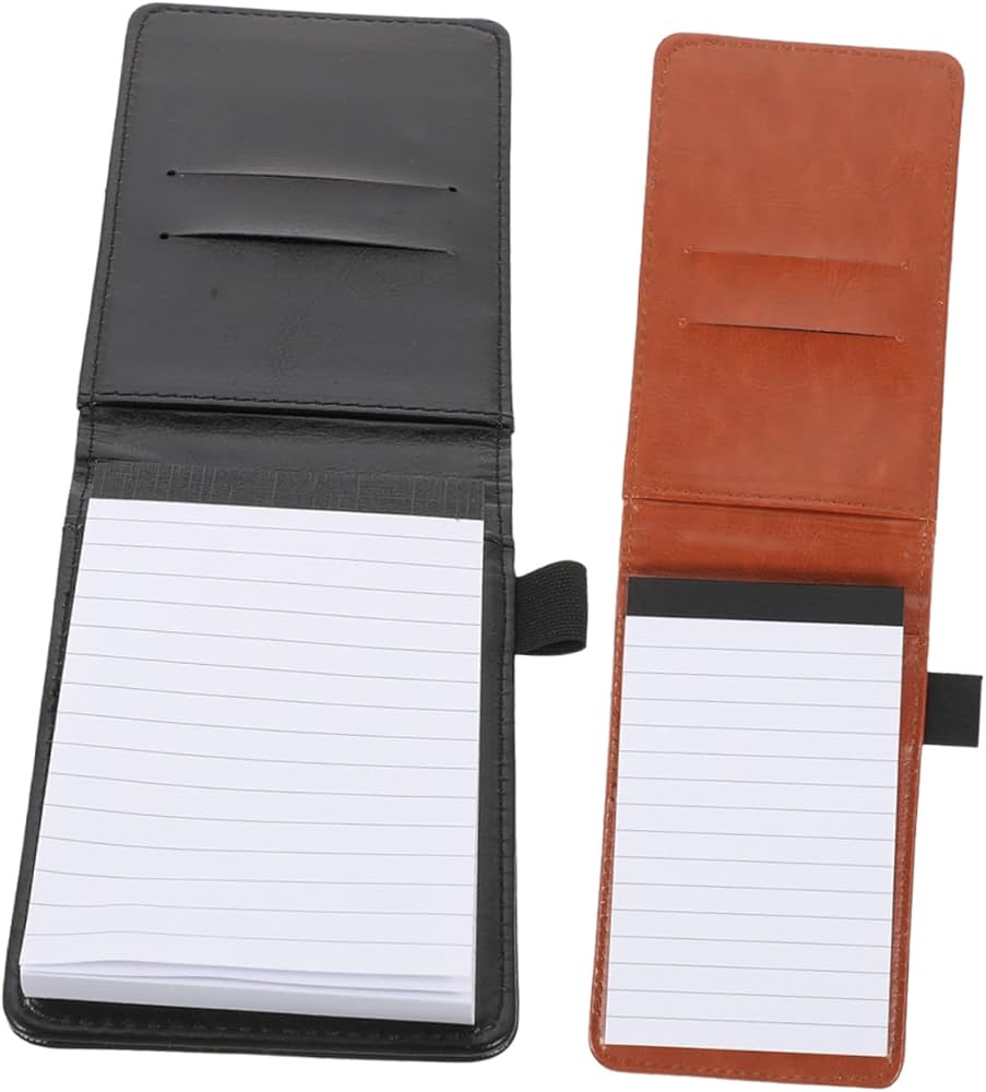 Amazon.co.jp: EXCEART A7ポケットメモ帳革製デザインノート 2冊セット