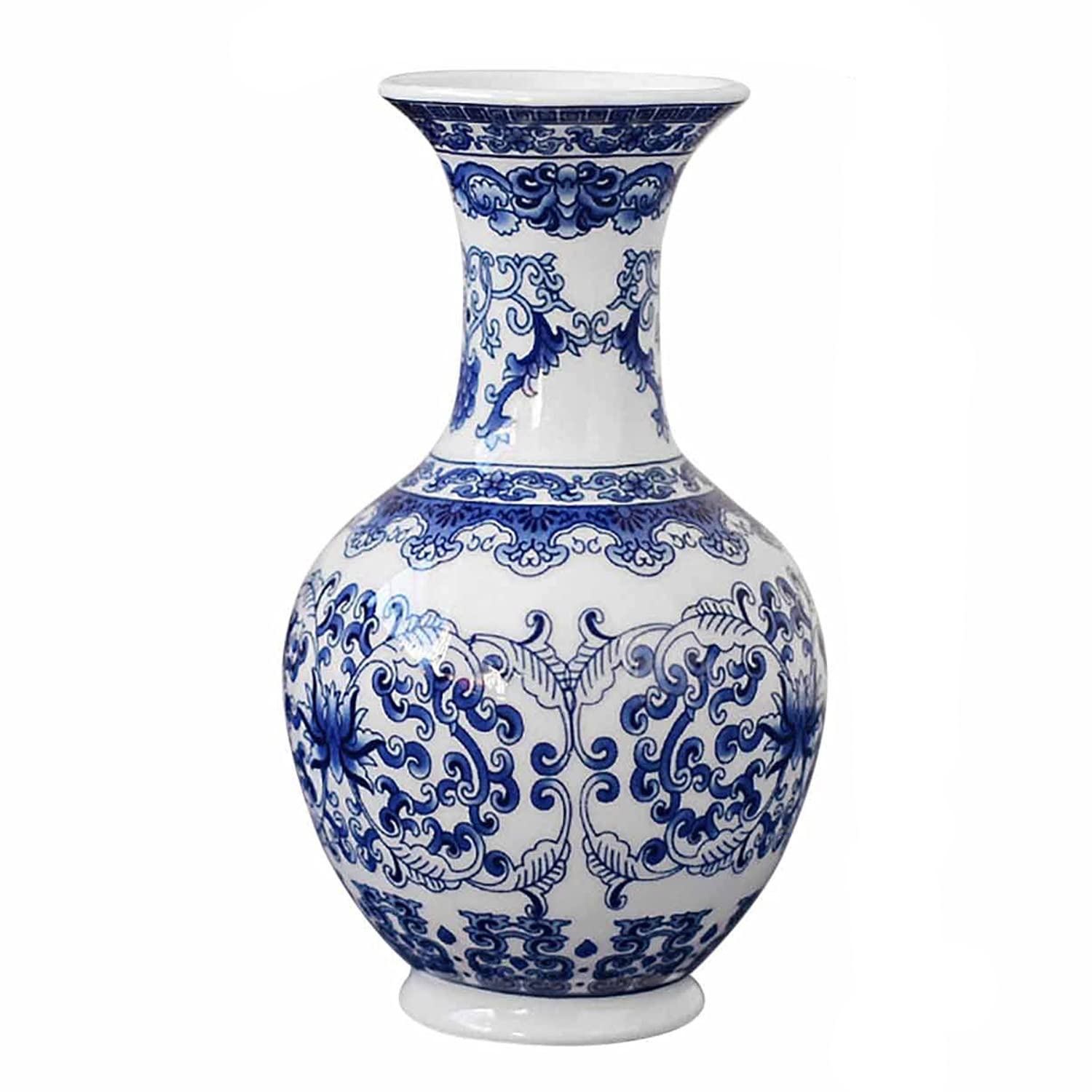 Amazon.co.jp: 青と白の花瓶 中国陶磁器花瓶 景徳鎮 磁器 小さな花瓶