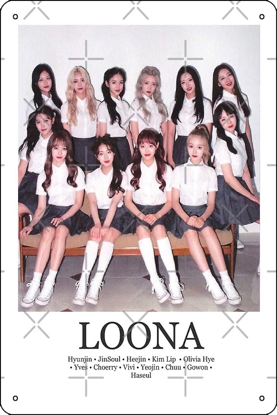 Amazon.com: LOONA minimalist postet Poster Metal Tin Sign 12 X 8