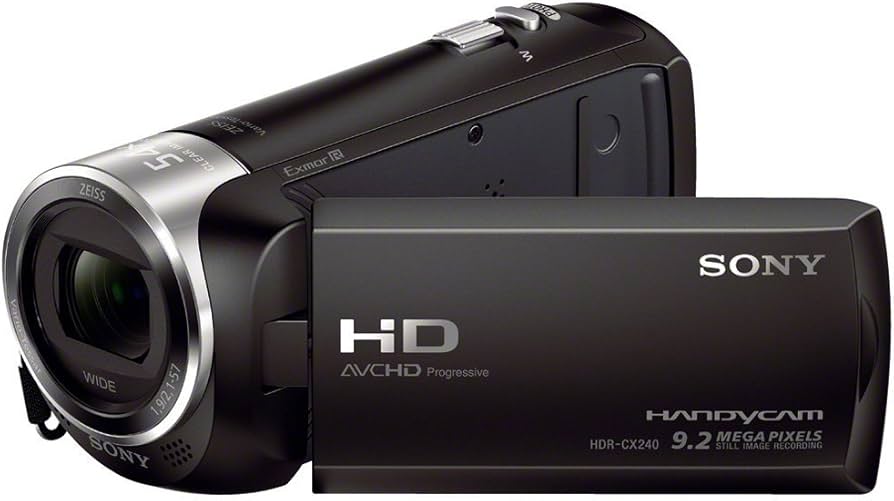 Amazon.com : Sony HDR-CX240/B Full HD 9.2 MP Camcorder with 27x