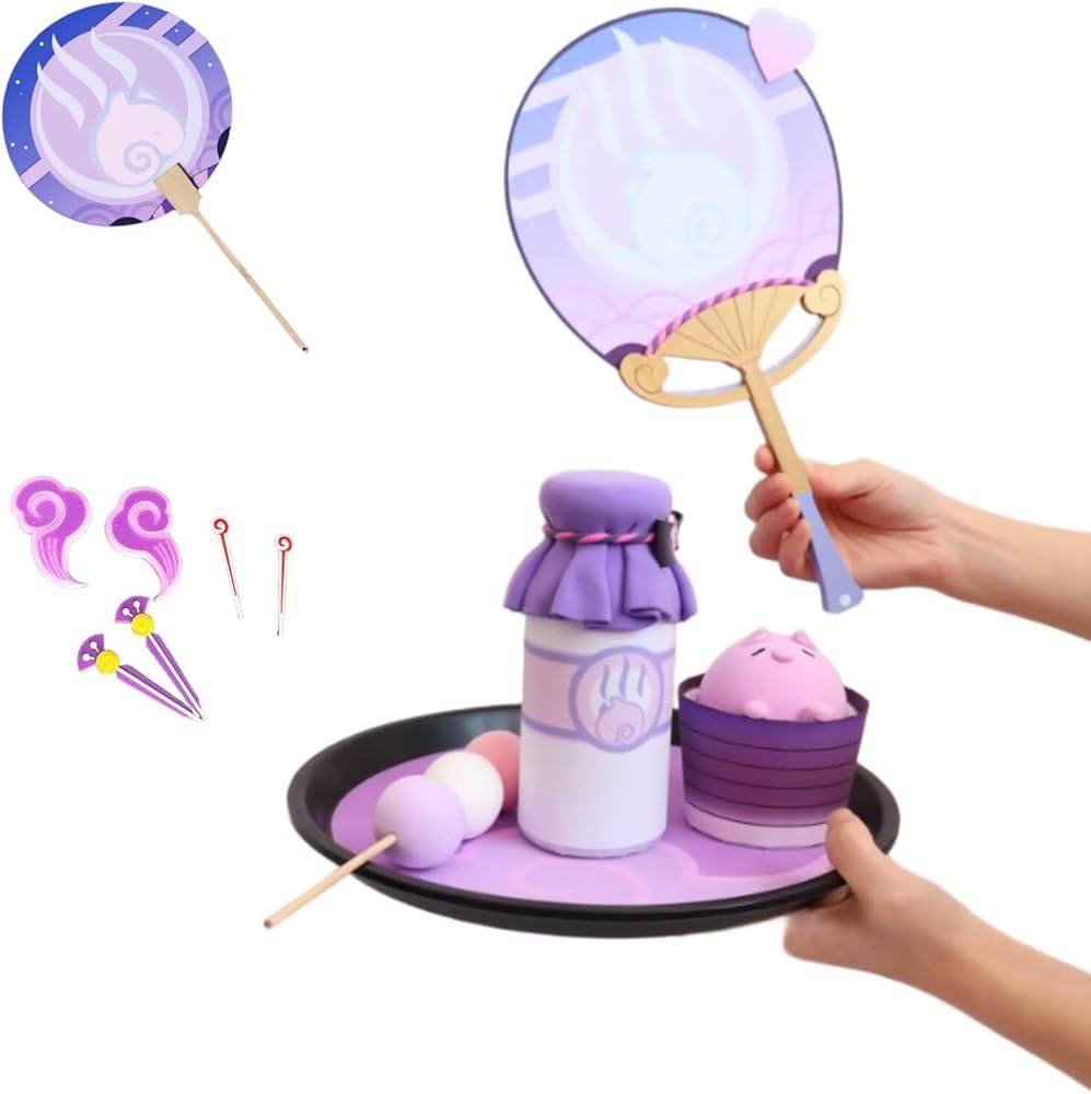 Amazon.co.jp: [HAISNOW] 夢見月瑞希 コスプレ 道具 団扇 ボトル 団子