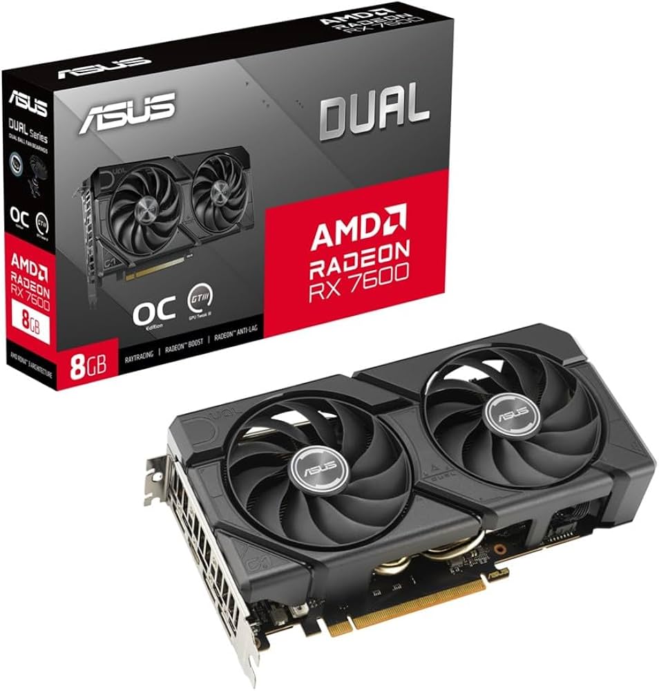Amazon | ASUS Dual Radeon RX 7600 EVO OC Edition 8GB GDDR6 ビデオ