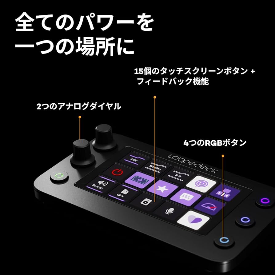 Amazon.co.jp: Loupedeck Live S – 日々のPC作業や配信、コンテンツ