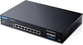 Amazon | エレコム スイッチングハブ 8ポート 金属筺体 PoE 静音ファン