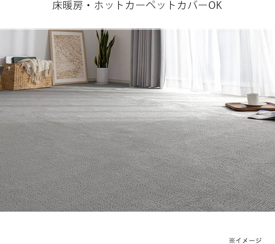 Amazon｜カインズ(CAINZ) 平織カーペット モカ/グレー 2畳 幅176cm