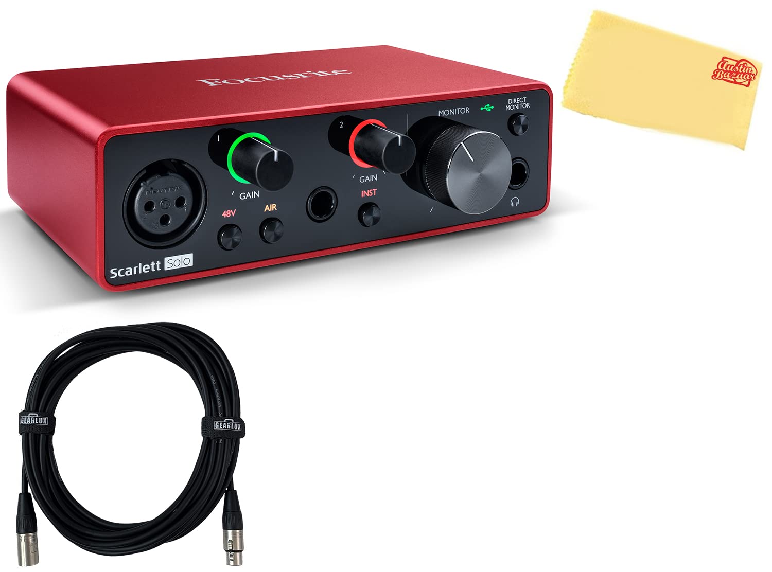 Amazon.co.jp: Focusrite Scarlett Solo 3rd Gen 2インチ、XLRケーブル