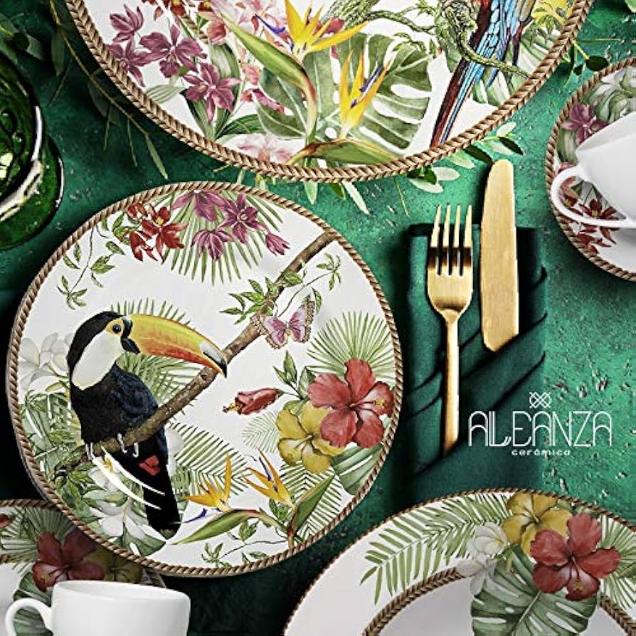 Conjunto Alleanza de 6 Xicaras Chá c/pires Tropicos | Amazon.com.br