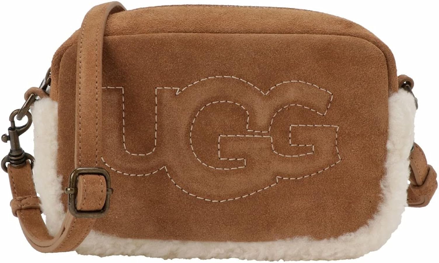 Amazon | [アグ] ジェニー ロゴステッチ シープスキン ボア ショルダー