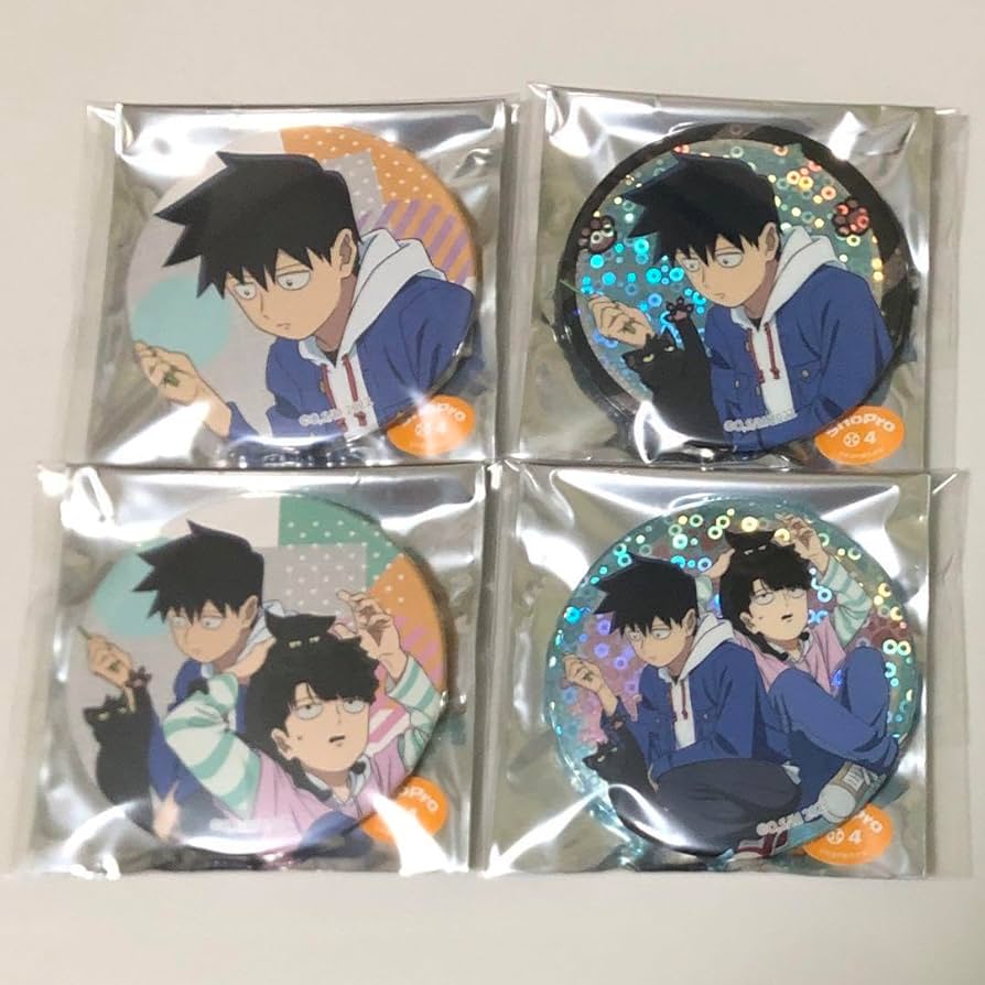 Amazon.co.jp: モブサイコ 100 缶バッジ 猫と仲良しver 影山律 モブ律