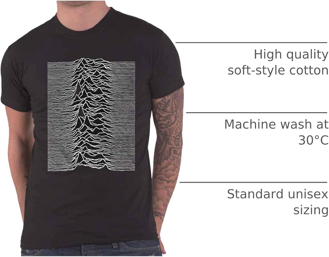 Amazon.com: Joy Division T Shirt Unknown Pleasures Album Back