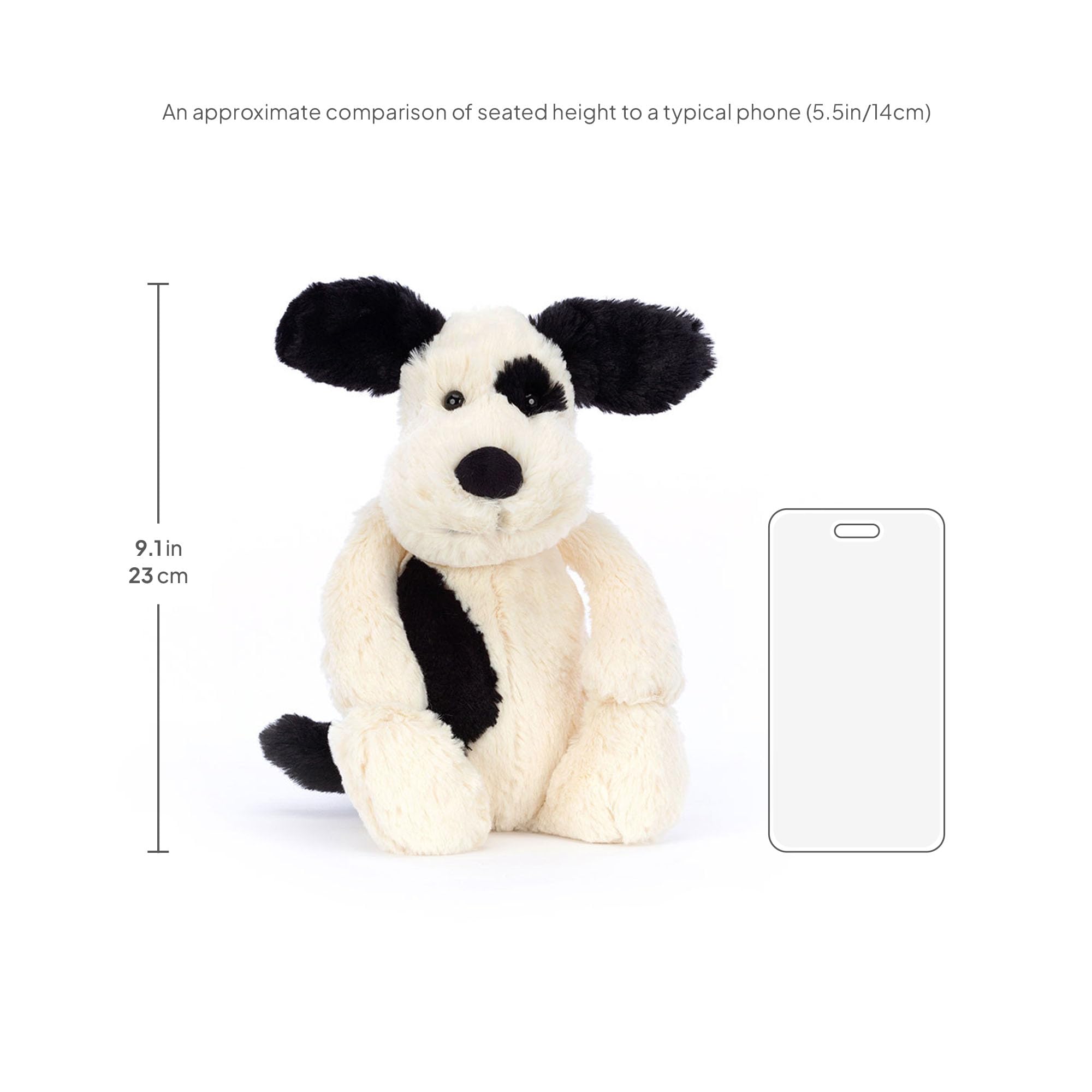 Amazon.com: Jellycat Bashful Black and Cream Puppy Stuffed Animal