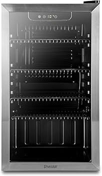 Amazon | Shelddi 冷蔵庫 93L おしゃれ コンプレッサー式 小型 透明