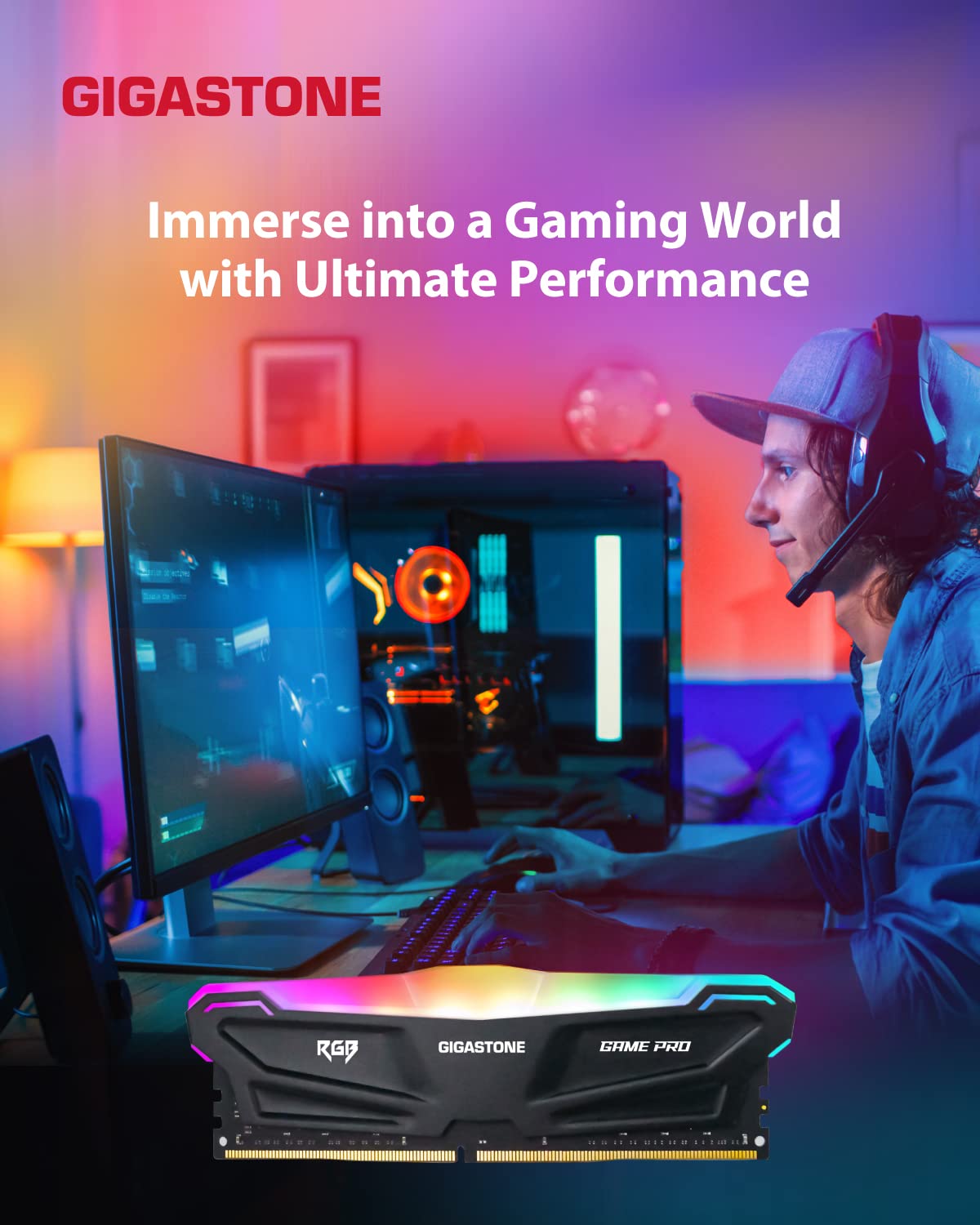 Amazon.co.jp: 【発光型 DDR4】GIGASTONE Game PRO 8GBx2枚 (16GB Kit