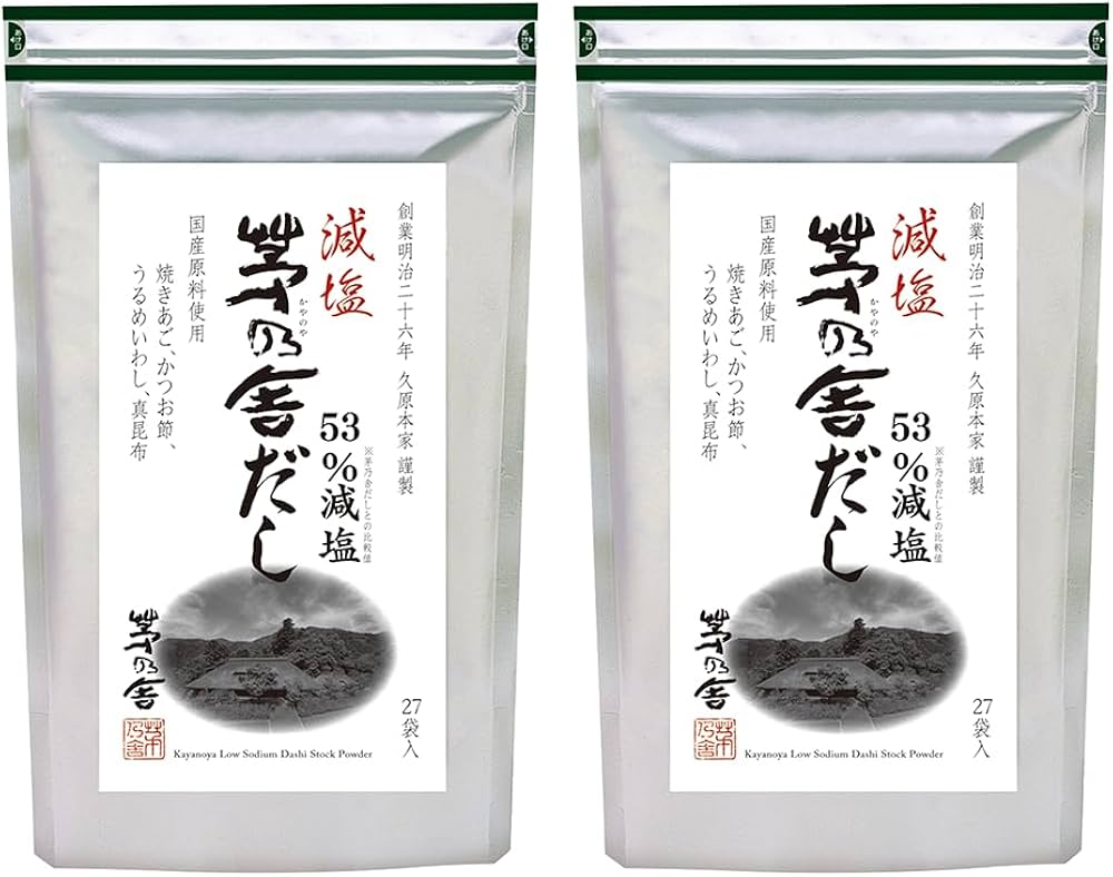 Amazon.co.jp: 久原本家 減塩 茅乃舎だし 8g×27袋入 【2個パック