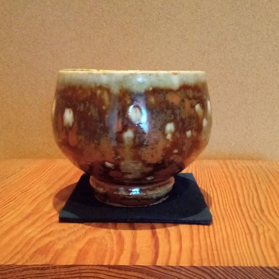 Amazon.co.jp: 真作 最上位作 珍品 河井寛次郎 展覧会出品作 鐵釉霰碗