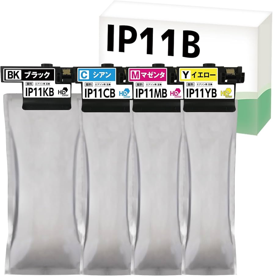 Amazon.co.jp: エプソン 用 互換 IP11B 大容量 4色セット 顔料インク