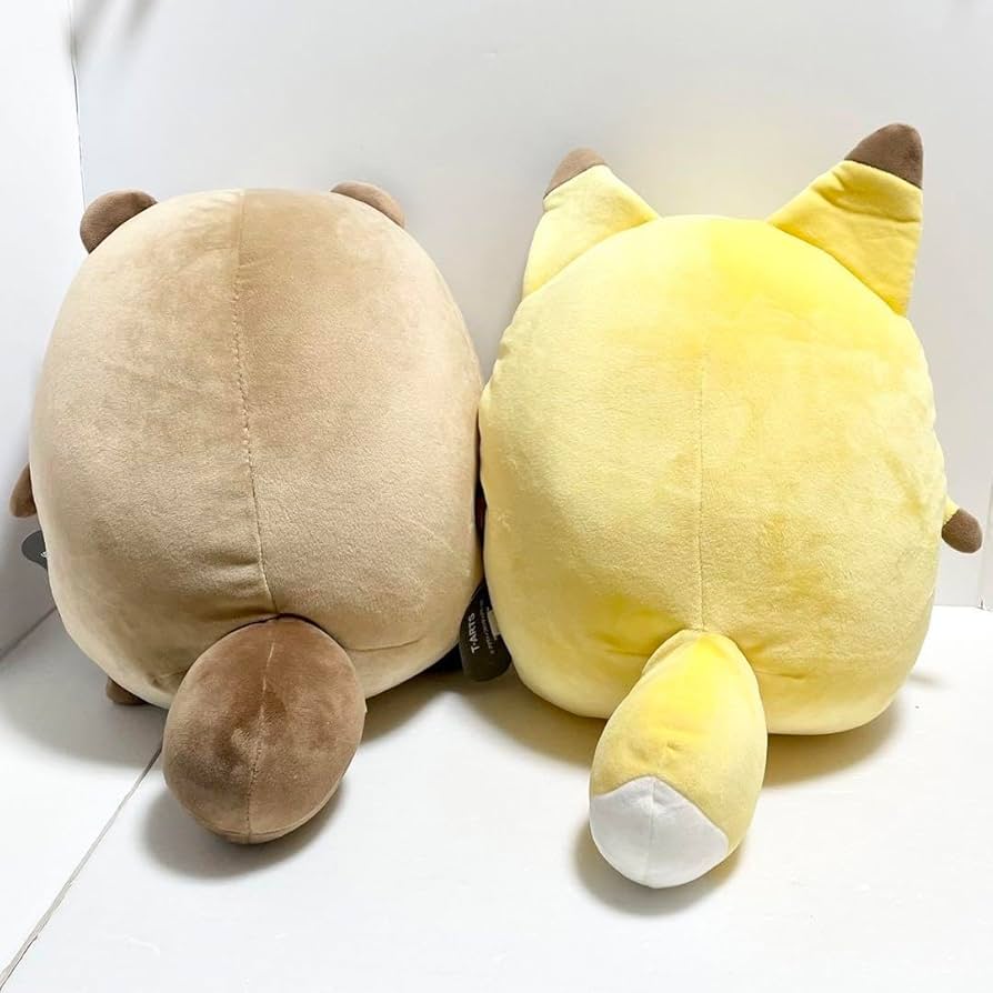 Amazon.co.jp: タヌキとキツネ もっちぃもっちぃ ぬいぐるみ M mocchi