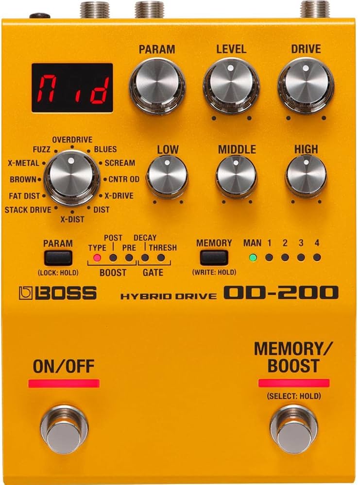 Amazon.com: BOSS OD-200 Hybrid Drive Guitar Pedal (OD-200