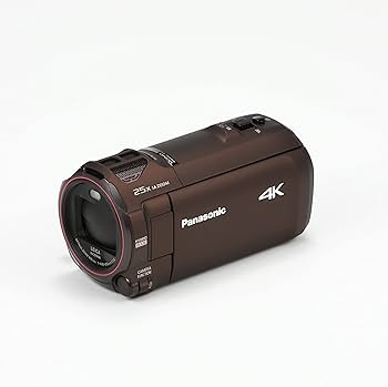 Amazon | パナソニック 4K ビデオカメラ 64GB 光学20倍ズーム カカオ