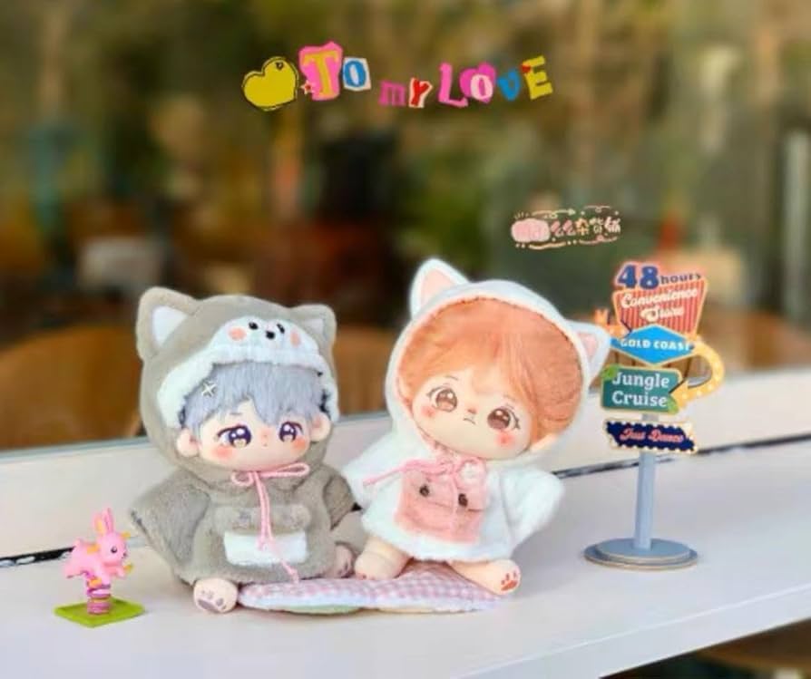 Amazon.co.jp: ぬいぐるみ 10cm 猫 猫耳 ポンチョ 着ぐるみ 着せ替え