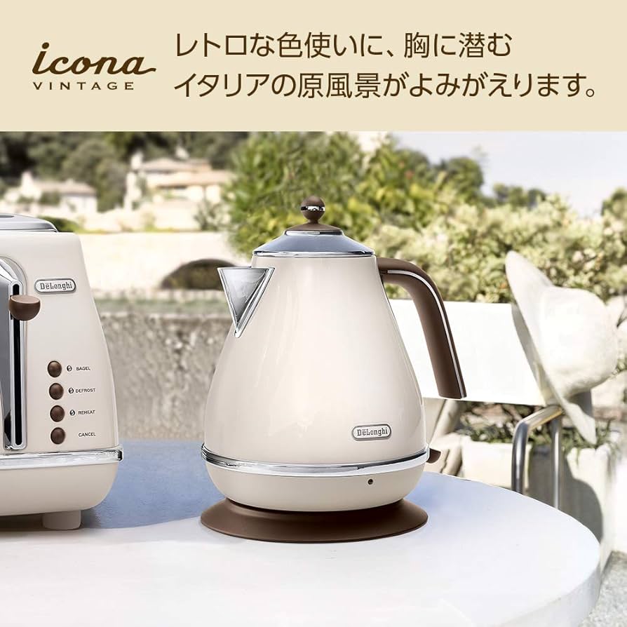 Amazon.com: Delonghi Electric kettle (1.0L)「ICONA Vintage