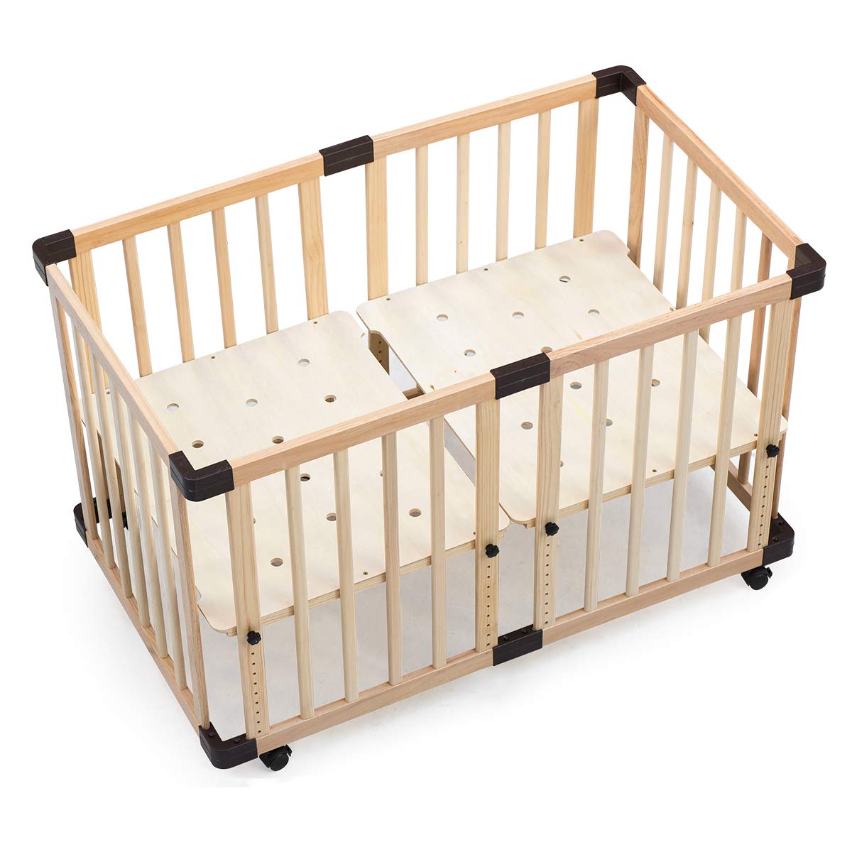 Amazon.co.jp: RiZKiZ 木製ベビーベッド 120×70cm 【ナチュラル】 SG