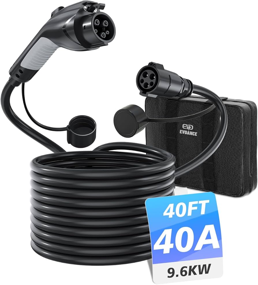 Amazon.co.jp: EVDANCE J1772 延長ケーブル EV充電器延長コード 40A 40