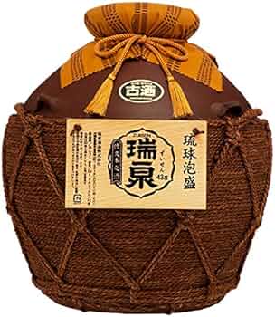Amazon.co.jp: 泡盛 瑞泉酒造 瑞泉 古酒43度 五升シュロ縄巻壺【壺