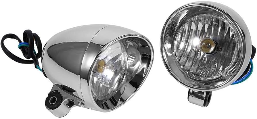 Amazon | オートバイヘッドライト 2個セット LEDブレットヘッドライト