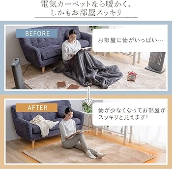 Amazon | 【節電対策】TEKNOS ラグ＋3畳用 電気カーペット 2点セット