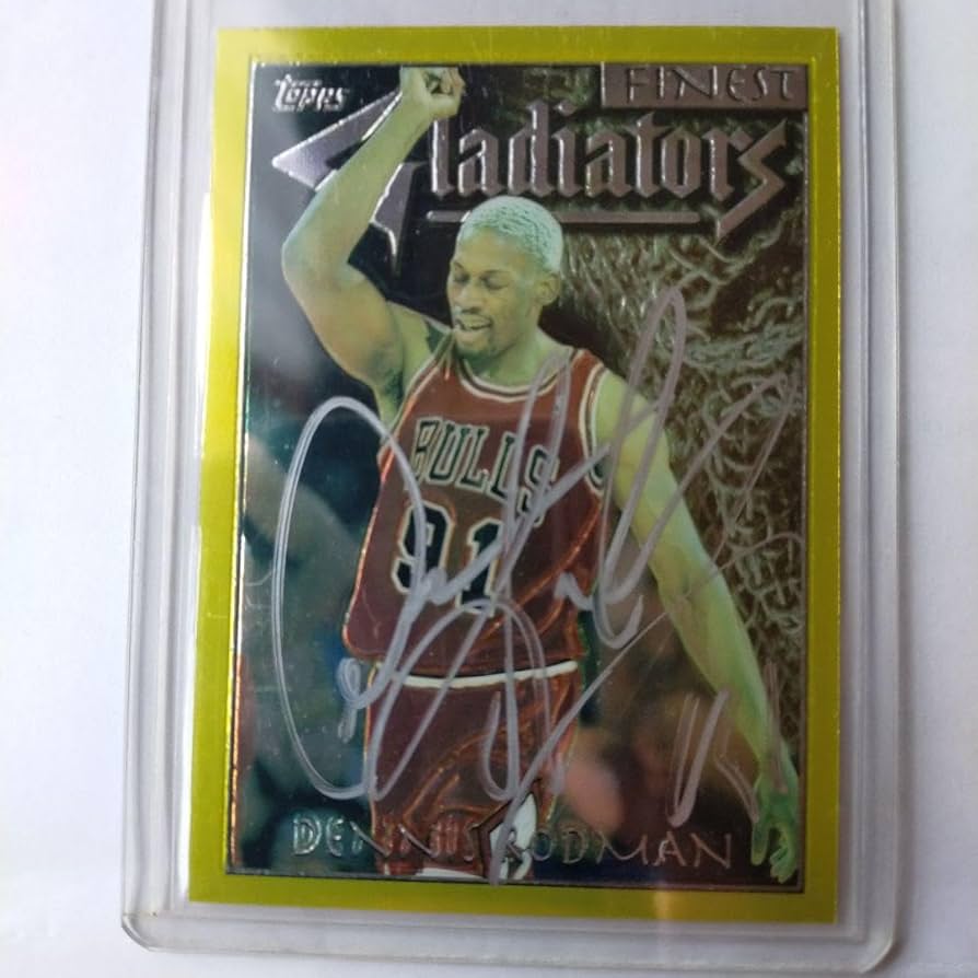 Amazon.co.jp: デニス ロッドマン Topps FINEST GOLD 本人直筆サイン