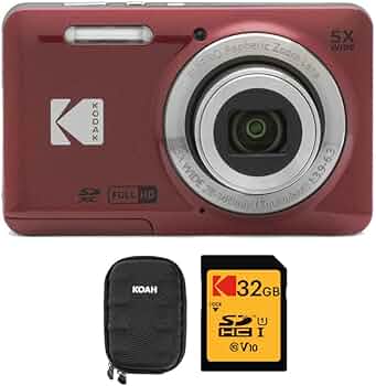 Amazon.com : Kodak PIXPRO Friendly Zoom FZ55 Digital Camera (Red