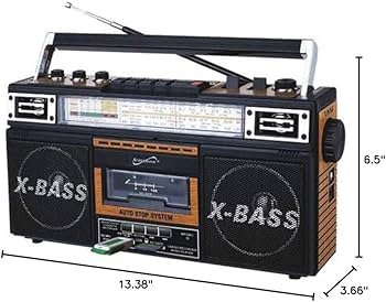 Amazon.com: Supersonic SC-3201BT 4 Band Radio & Cassette Player