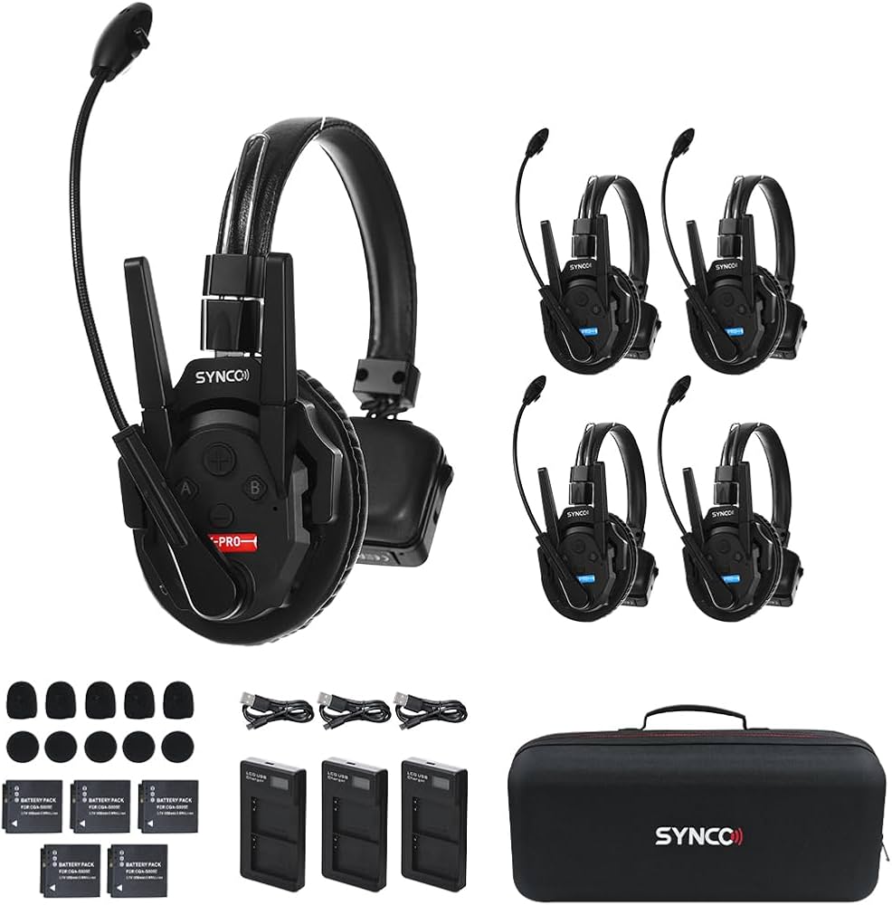 Amazon.com: SYNCO XTALK XPro5 Wireless Intercom Headset System 2.4