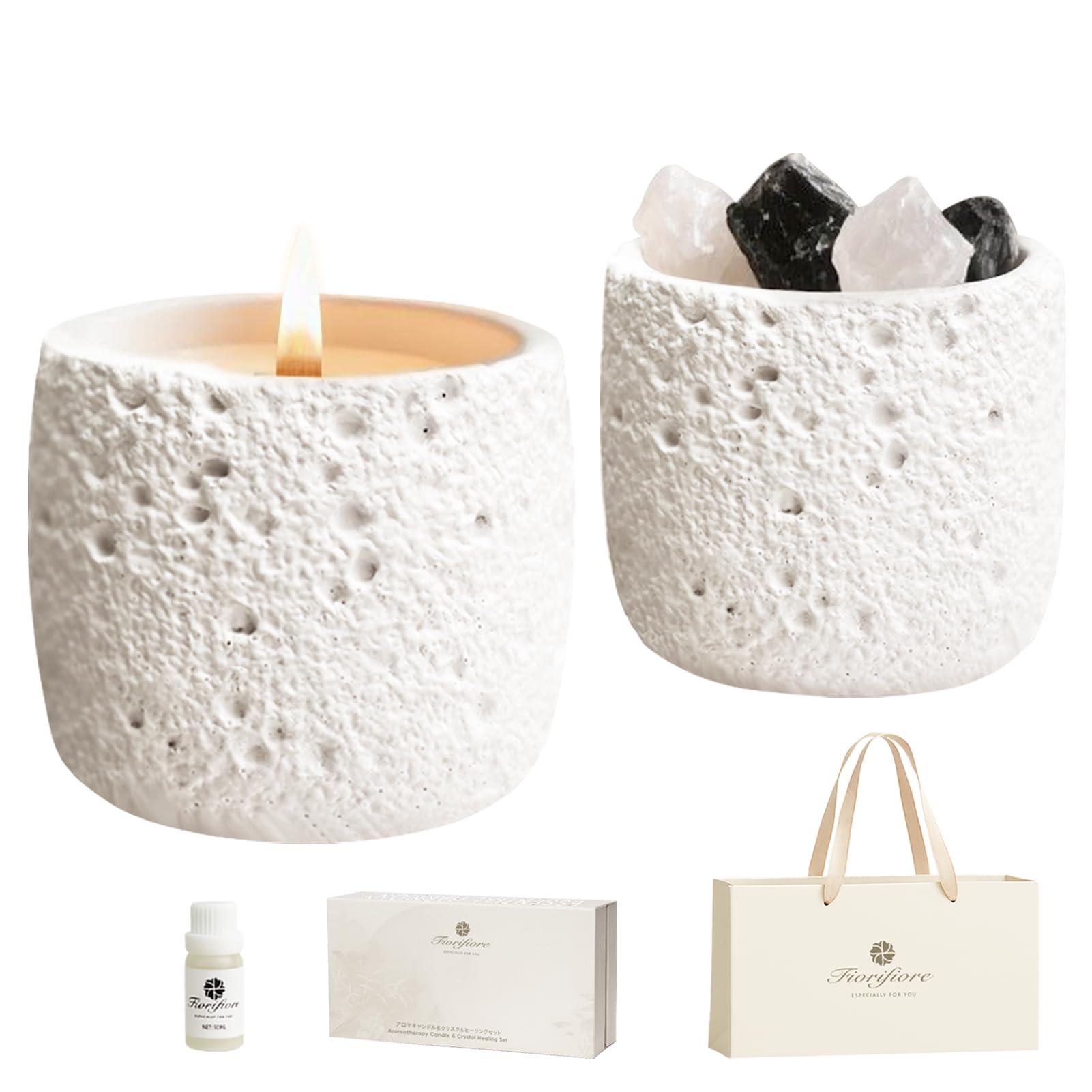 Amazon.co.jp: fiorifiore アロマキャンドル＆精油 天然石