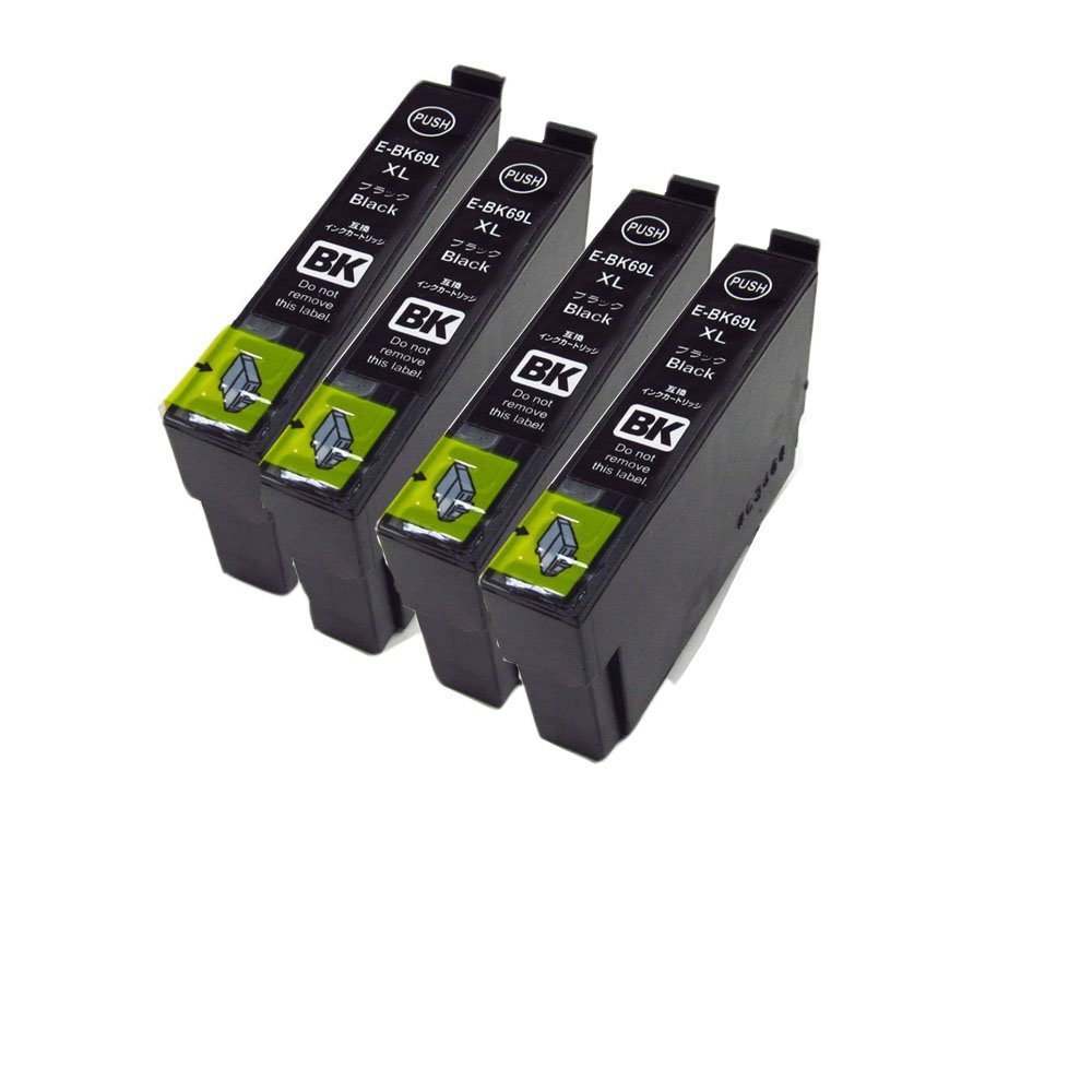 Amazon.co.jp: エプソン ICBK69/69L 互換インク ブラック 4個セット