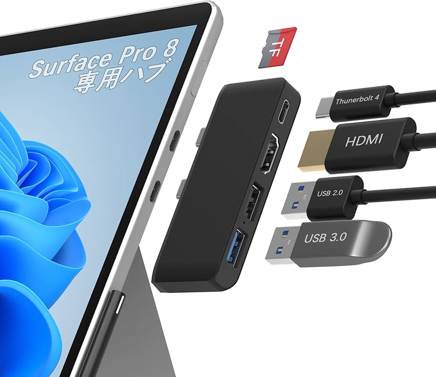 Amazon | Microsoft Surface Pro 8 USB ハブ USB3.1 Thunerbolt4 USBC