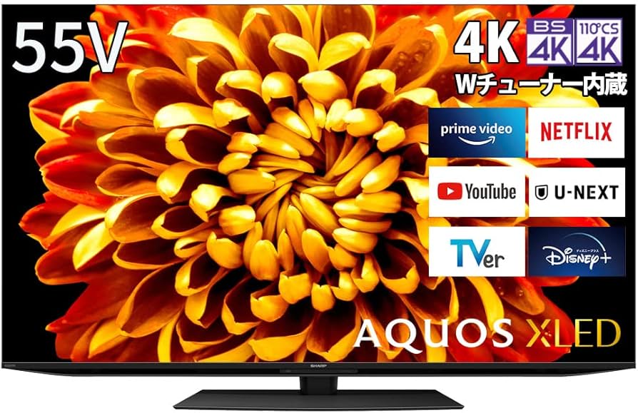 Amazon | シャープ 55V型 4K テレビ AQUOS XLED 4TC55DP1 mini LED