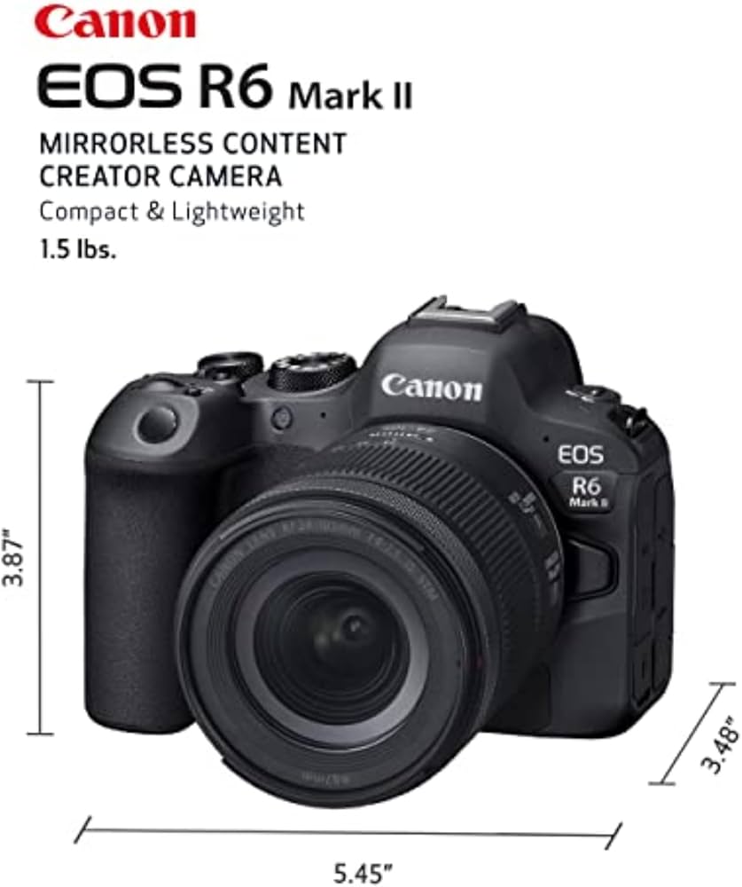 Amazon.com : Canon EOS R6 Mark II Mirrorless Camera RF24-105mm F4