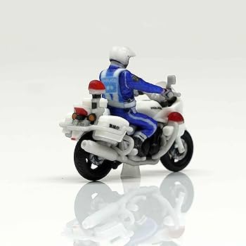 Amazon.co.jp: figreal 1/64 白バイA 走行中(13) 隊員乗車セット