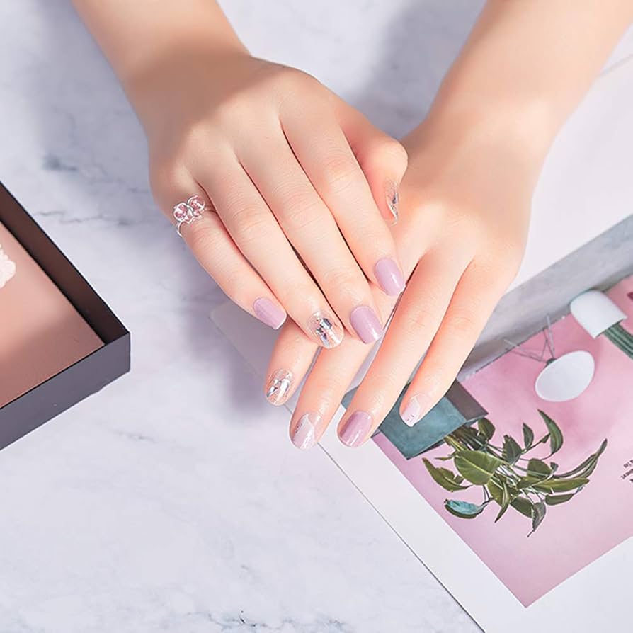 Amazon.co.jp: HERAXI ネイルシール 手の爪 20Pcs 爪やすり付き ネイル