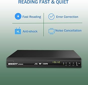 Blu Ray DVD Player, WISCENT Full HD 1080p Home Theater Disc System