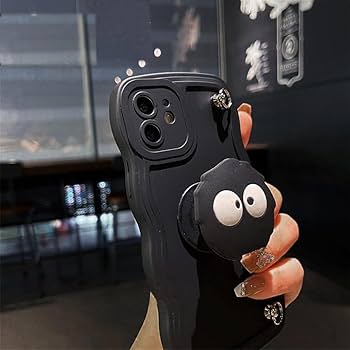 Amazon.co.jp: まっくろくろすけ スマホケース iPhone 8 Plus/7 Plus