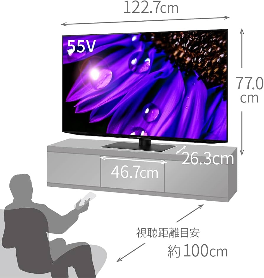 Amazon.co.jp: シャープ 55V型 有機EL テレビ AQUOS OLED 4T-C55EQ1 4K