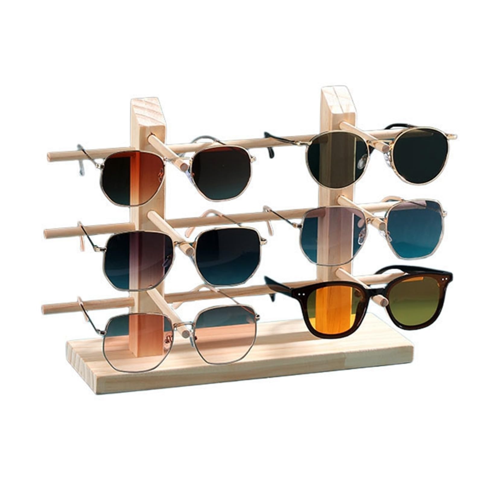 Amazon.co.jp: 眼鏡スタンド サングラススタンド 木製 ディスプレイ