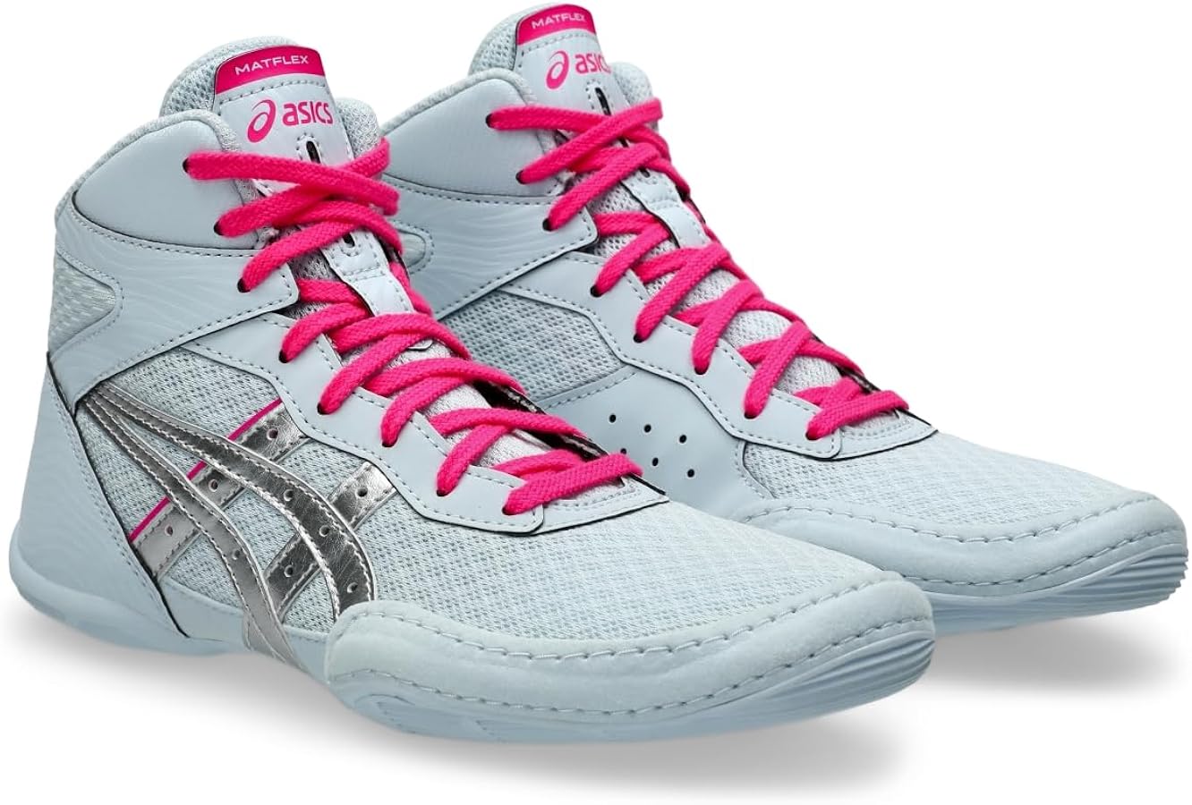 ASICS Kid's Matflex 7 Grade School Wrestling Shoes, Cool Grey/Pure