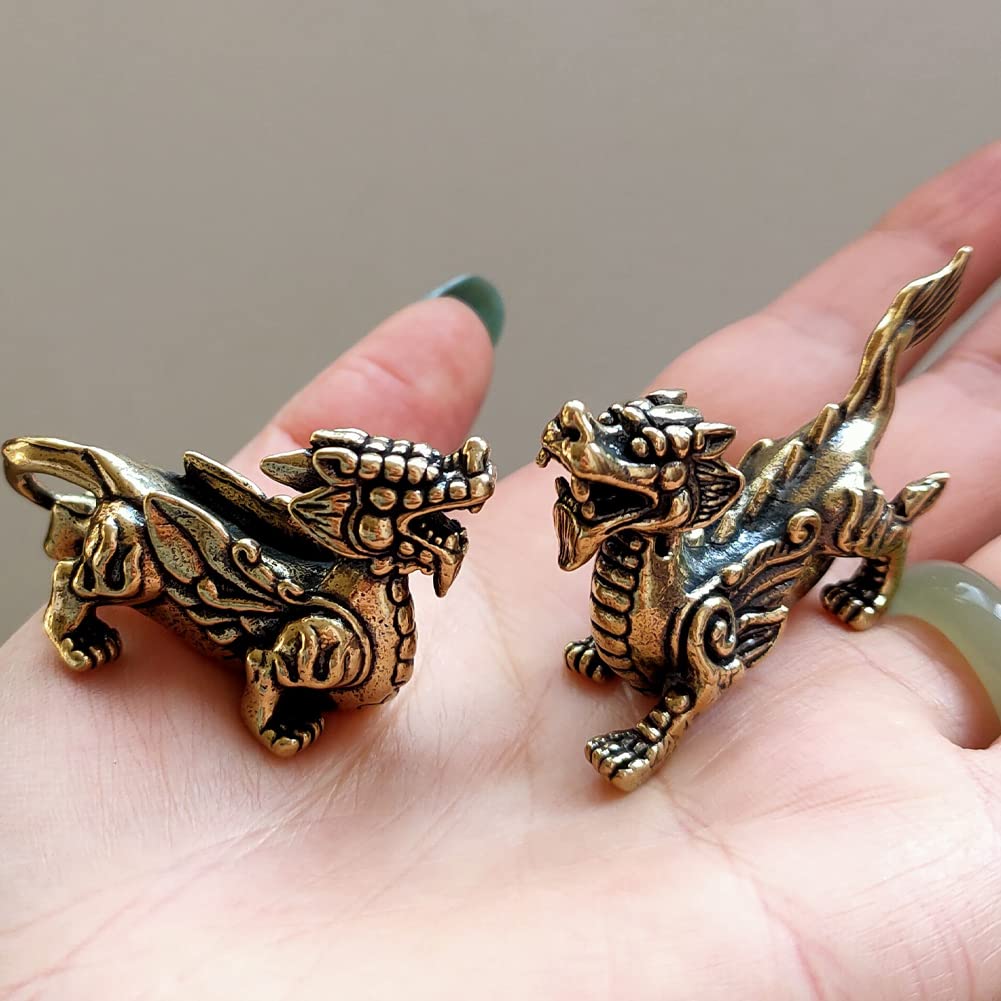 Amazon.co.jp: Umora 貔貅 ヒキュウ お守り 金運 雄雌 対 ペア