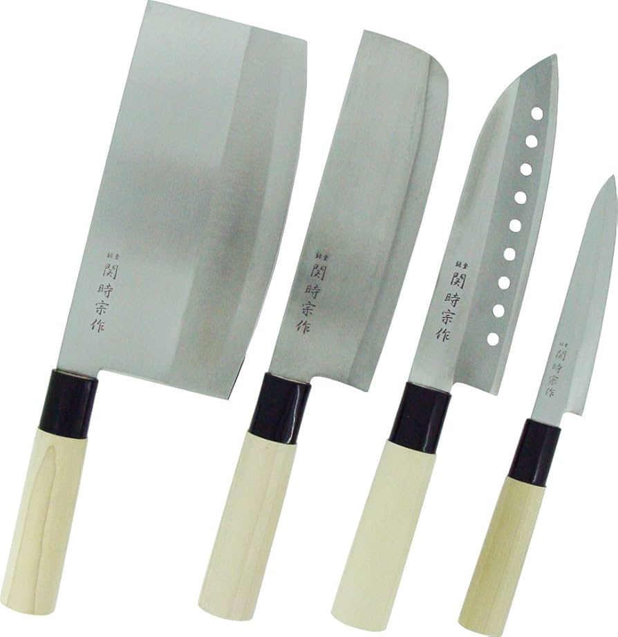 Amazon｜SUMIKAMA (スミカマ) 関時宗作 包丁 4点セット 日本製 中華
