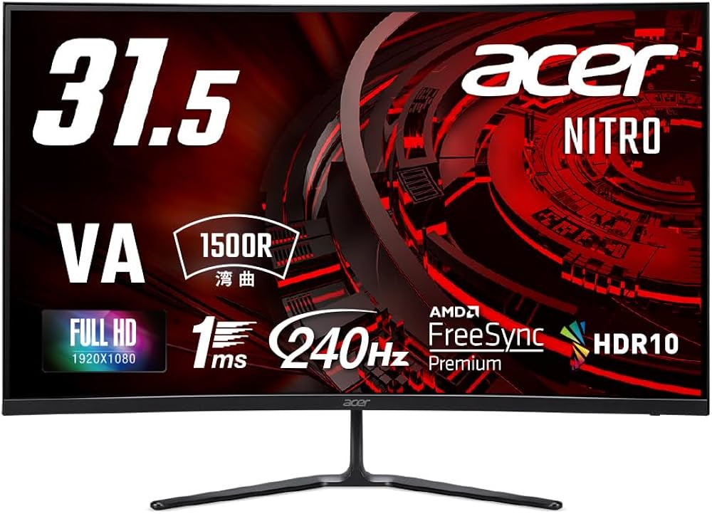Amazon.co.jp: Acer Nitro 湾曲 ゲーミングモニター 31.5インチ フルHD